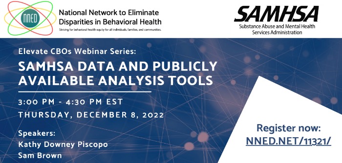 Elevate CBOs: SAMHSA Data and Publicly Available Analysis Tools